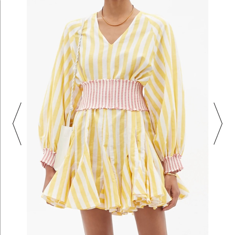 RHODE Olivia Belted V Neck Dress